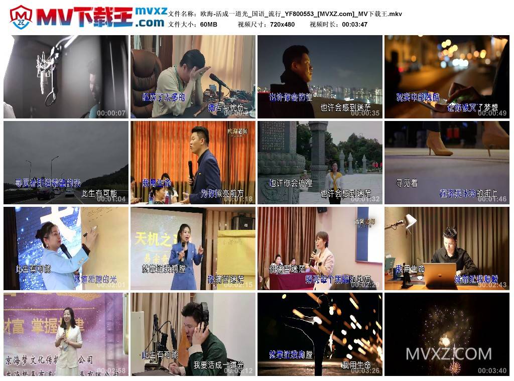 欧海-活成一道光_国语_流行_YF800553